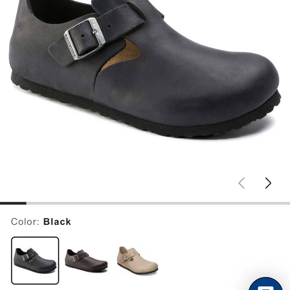 Birkenstock Black Leather Slip-On Clogs - Picture 14 of 16